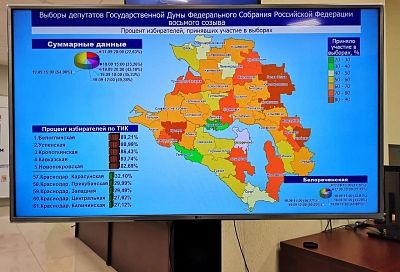 Явка на выборах в Краснодарском крае на 15:00 составила 54,91%