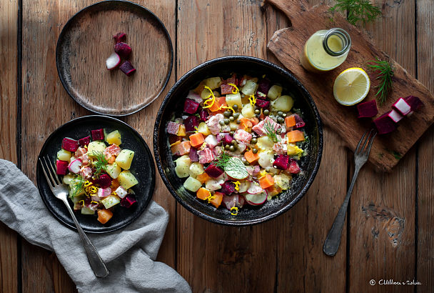 Финский винегрет «рассоле»: селёдка и мясо в одном салате