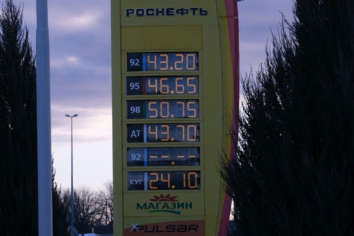 Сетевая заправка «Роснефти» 18 января 2019 года.