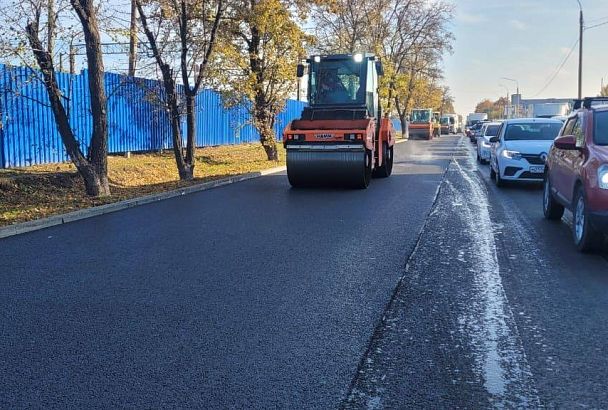 В Краснодаре улицу Новороссийскую отремонтировали более чем на 70%
