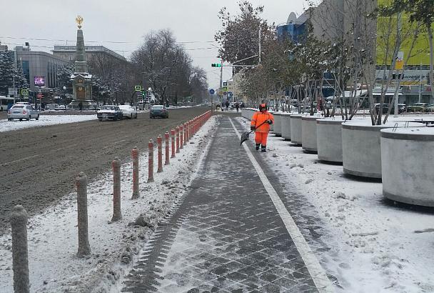 Власти Краснодара рассказали о расчистке города от снега