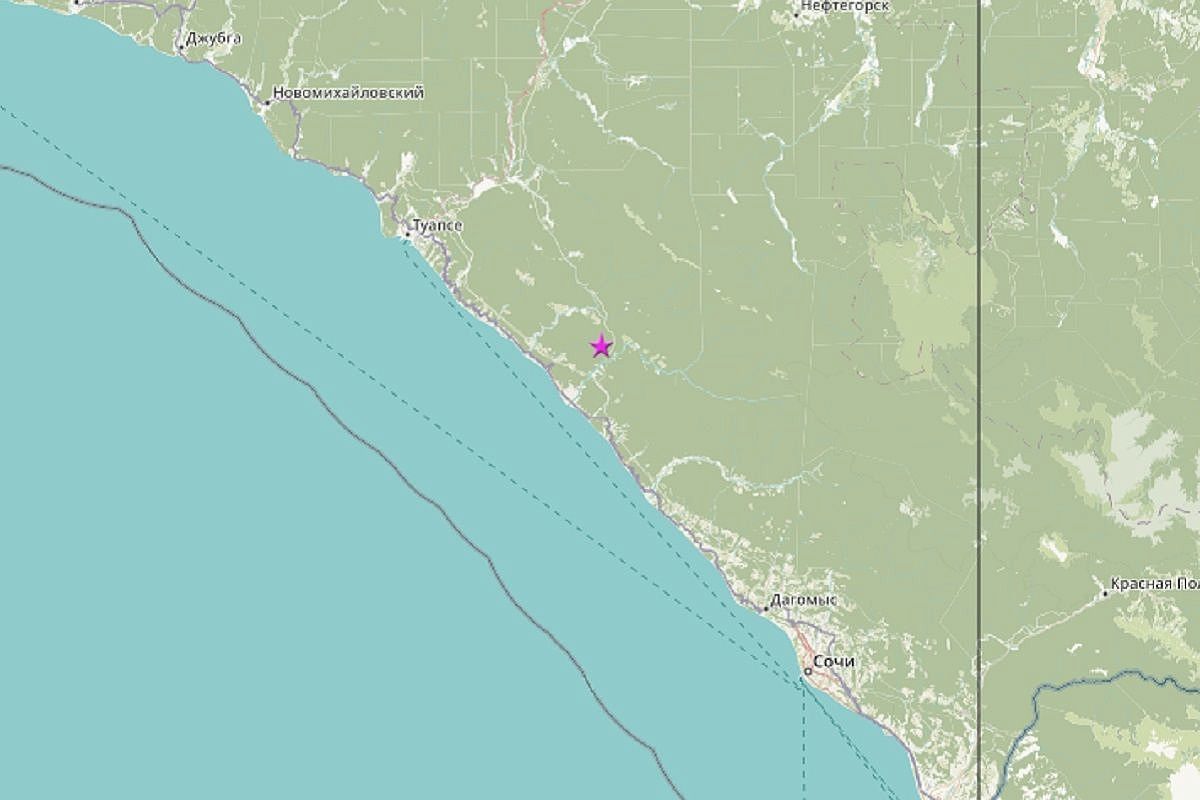 Землетрясение произошло в Сочи
