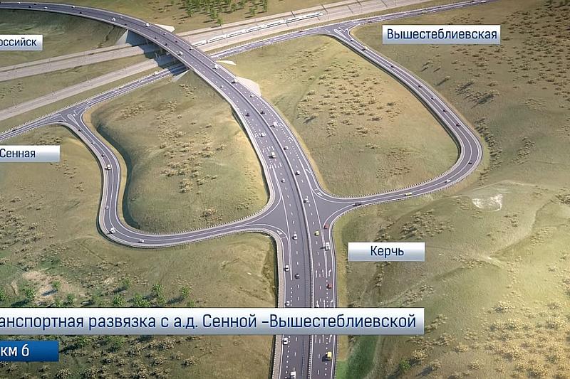 Транспортные развязки на подходе к Крымскому мосту
