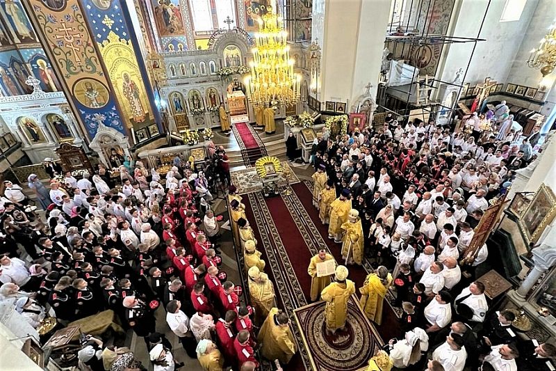 В войсковом соборе Краснодара почтили память святого благоверного князя Александра Невского