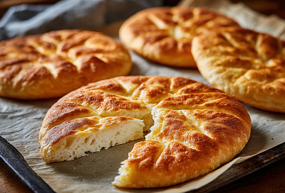 Сметанные лепёшки: пышные, ароматные и с красивым узором за 15 минут в духовке