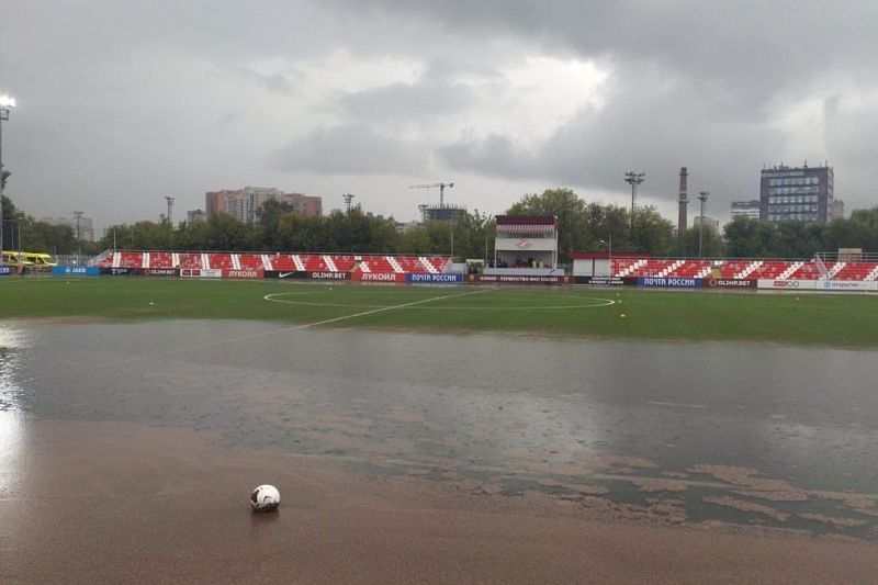 Матч между «Краснодаром-2» и «Спартаком-2» перенесен из-за дождя