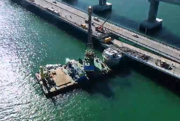 Работы по усилению левой части Крымского моста завершены