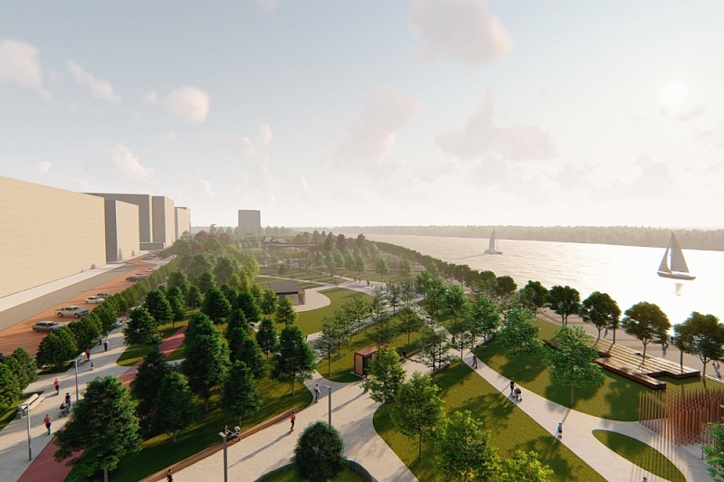 Строительство новой набережной Краснодара от Тургеневского моста до Юбилейного микрорайона начнется в 2020 году