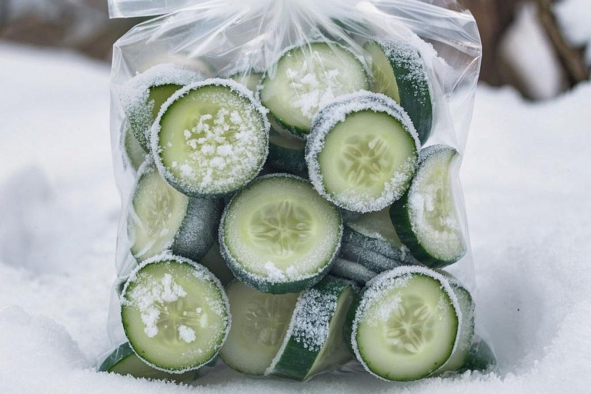 Заморозьте огурцы на зиму для идеального салата: хрустальные ломтики лета