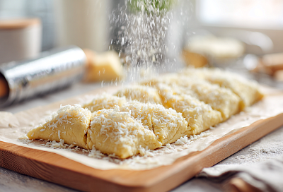 Слоёное печенье с кокосовой стружкой из простых продуктов — пеку сразу двойную порцию