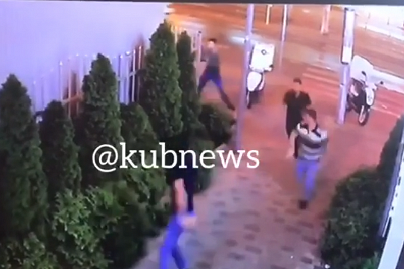 Опубликовано видео ночной перестрелки в центре Краснодара