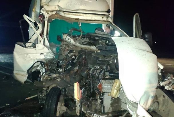 Один человек погиб при столкновении двух грузовиков на федеральной автодороге в Краснодарском крае