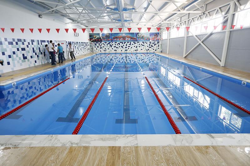 Гордость комплекса – 25-метровый бассейн с пятью дорожками.