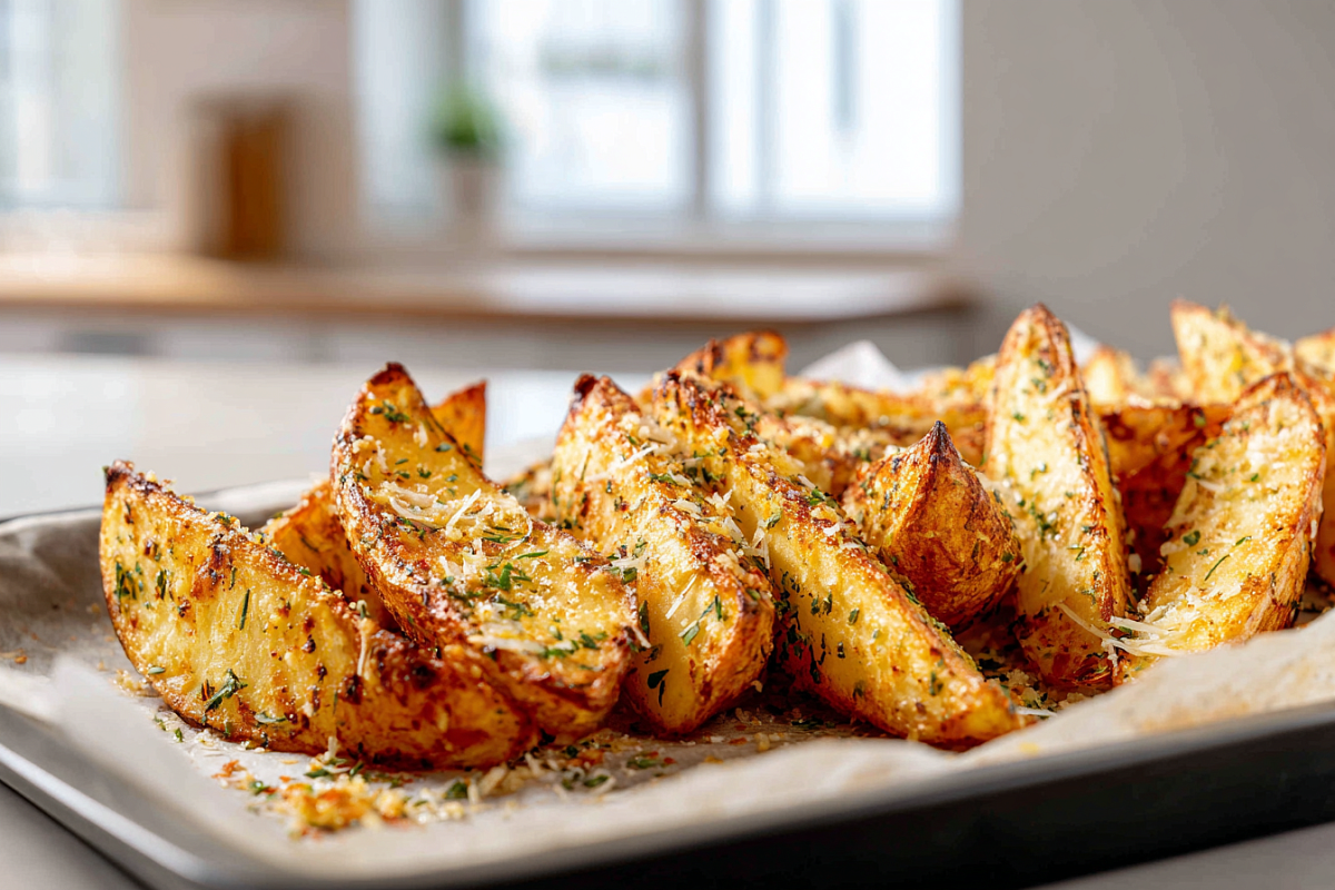 Режу картошку дольками и отправляю в духовку – через 25 минут на столе самая хрустящая и ароматная картошка в мире