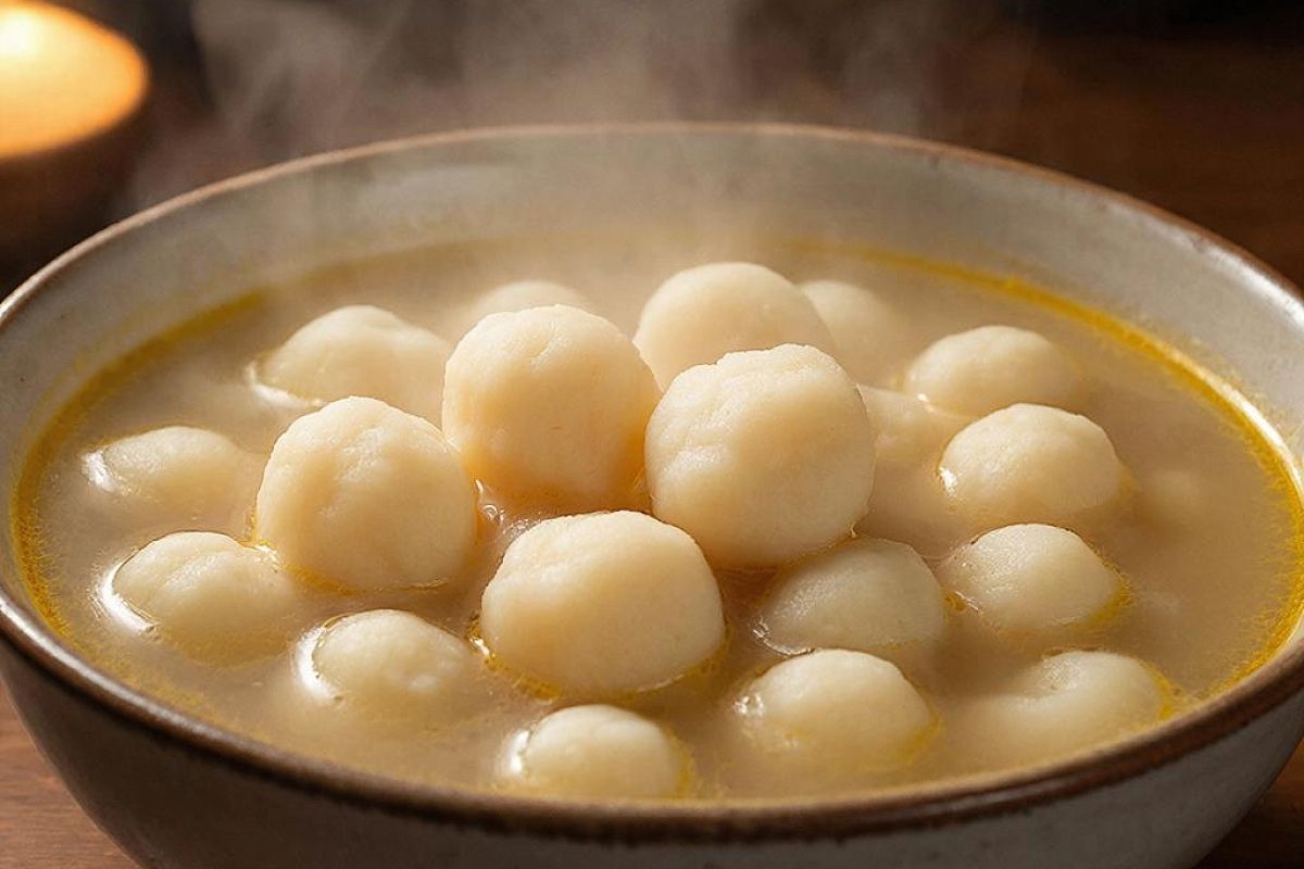 Готовлю суп с клецками три раза в неделю. Даже руки в муке не пачкаю. Суп настолько вкусный, что муж не устает меня благодарить 