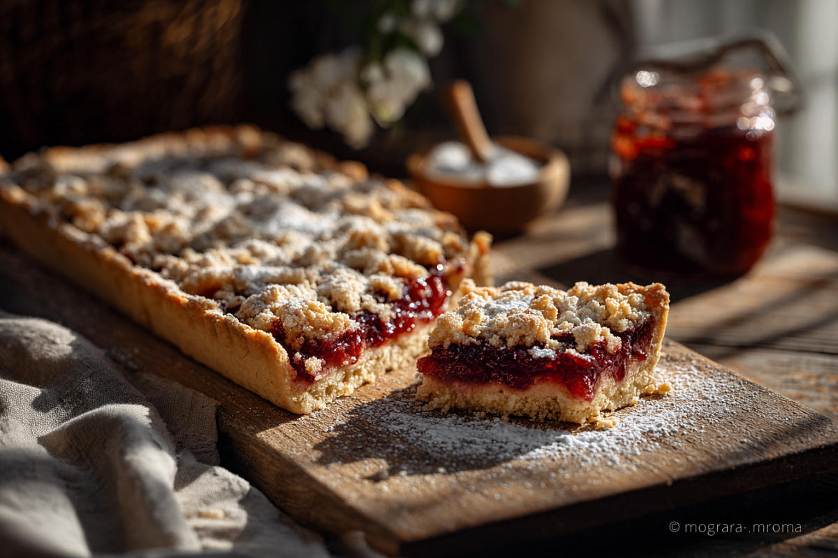 Классический тёртый пирог с вареньем — всегда идеальный: рассыпчатое песочное тесто и сочная начинка, тает во рту с первого кусочка