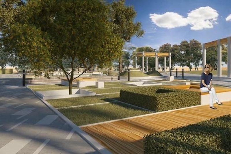 В Славянске-на-Кубани в рамках нацпроекта благоустраивают парк