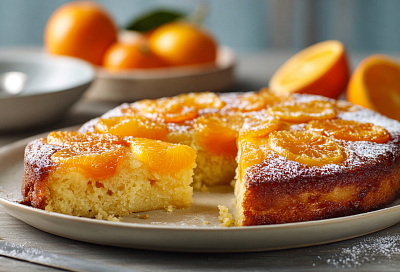 Мандариновый пирог на сковороде: простой, сочный и ароматный без духовки