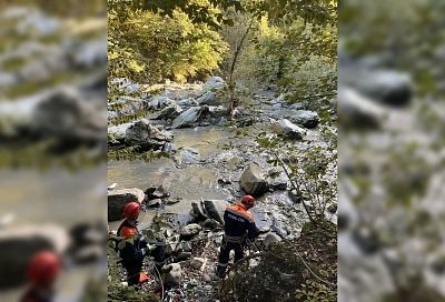 Спасатели эвакуировали туристку, отрезанную водой на реке в Красной Поляне