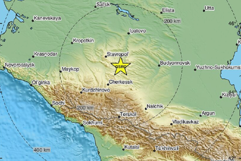 Землетрясение магнитудой 4,2 произошло в горах Северного Кавказа