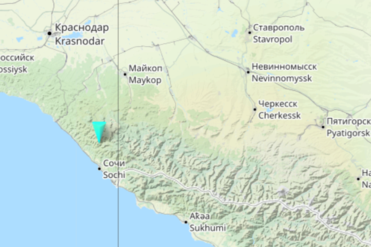 Землетрясение магнитудой 3,5 произошло в горах между Туапсе и Сочи 