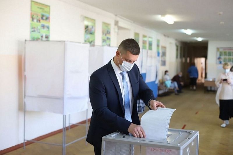 Вице-губернатор Краснодарского края Сергей Болдин проголосовал на выборах