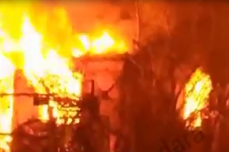Частный дом сгорел ночью в пригороде Краснодара