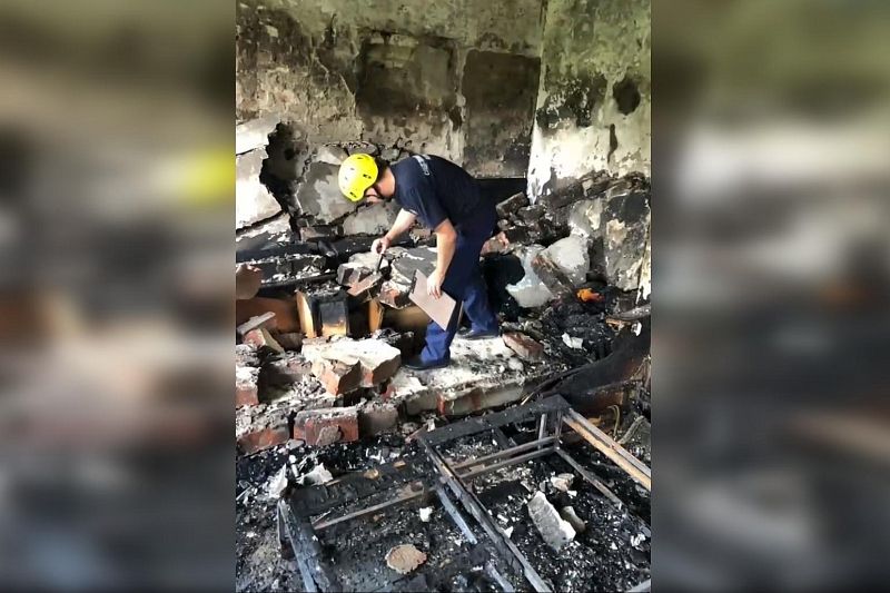 Появилось видео из квартиры в Краснодаре, где произошел хлопок газа и пожар