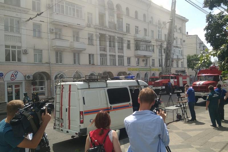 Названы предварительные причины крупного пожара в многоэтажном доме на ул. Мира в Краснодаре