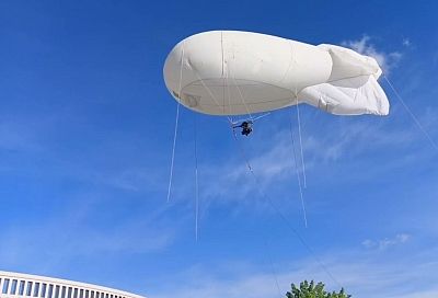 Росгвардия привлекла аэростат для охраны порядка на матче «Краснодар» - «Динамо»