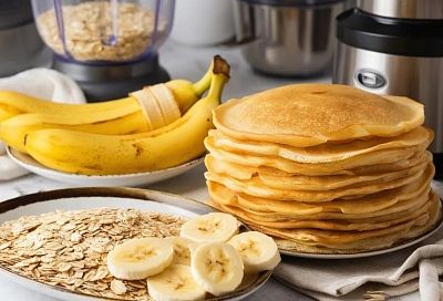 Овсяные блины без муки и сахара: добавляю очень спелый банан - всегда сладкие и пышные