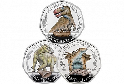 В Британии появились монеты с изображениями динозавров
