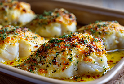 Рыба под сырно-икорной шапочкой: сочная, ароматная и готовится за 30 минут