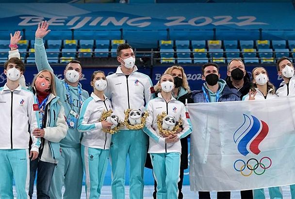 Сборная Олимпийского комитета России вышла на первое место в медальном зачете Олимпиады