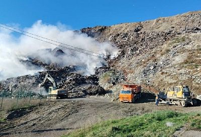 Новые очаги возгорания зафиксированы на мусорном полигоне в Новороссийске