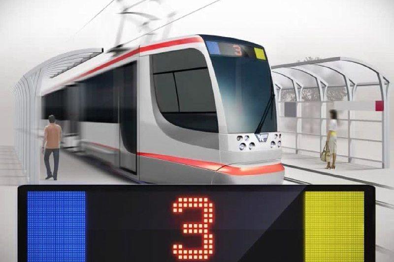 Цветовой код уже разработан для основных трамвайных маршрутов. 