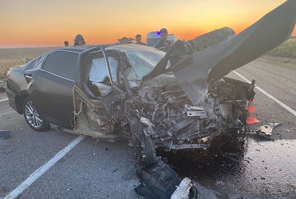 24-летний водитель и 18-летний пассажир легковушки погибли на дороге Краснодар – Кропоткин при попытке обгона