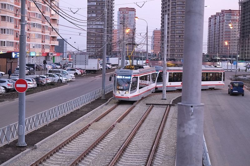 Впервые за 20 лет: в Краснодаре запустили трамваи по новой ветке
