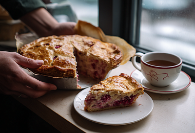 Пирог с малиной пеку за 35 минут: просто взбиваю яйца и заливаю ягоды — пахнет на весь дом и остаётся сочным