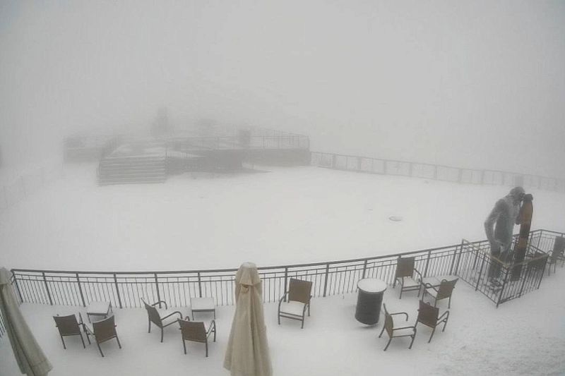 Октябрьская метель: в горах под Сочи выпало 7 сантиметров снега