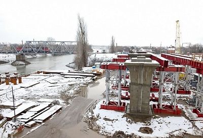 Завершена первая очередь строительства нового Яблоновского моста в Краснодаре