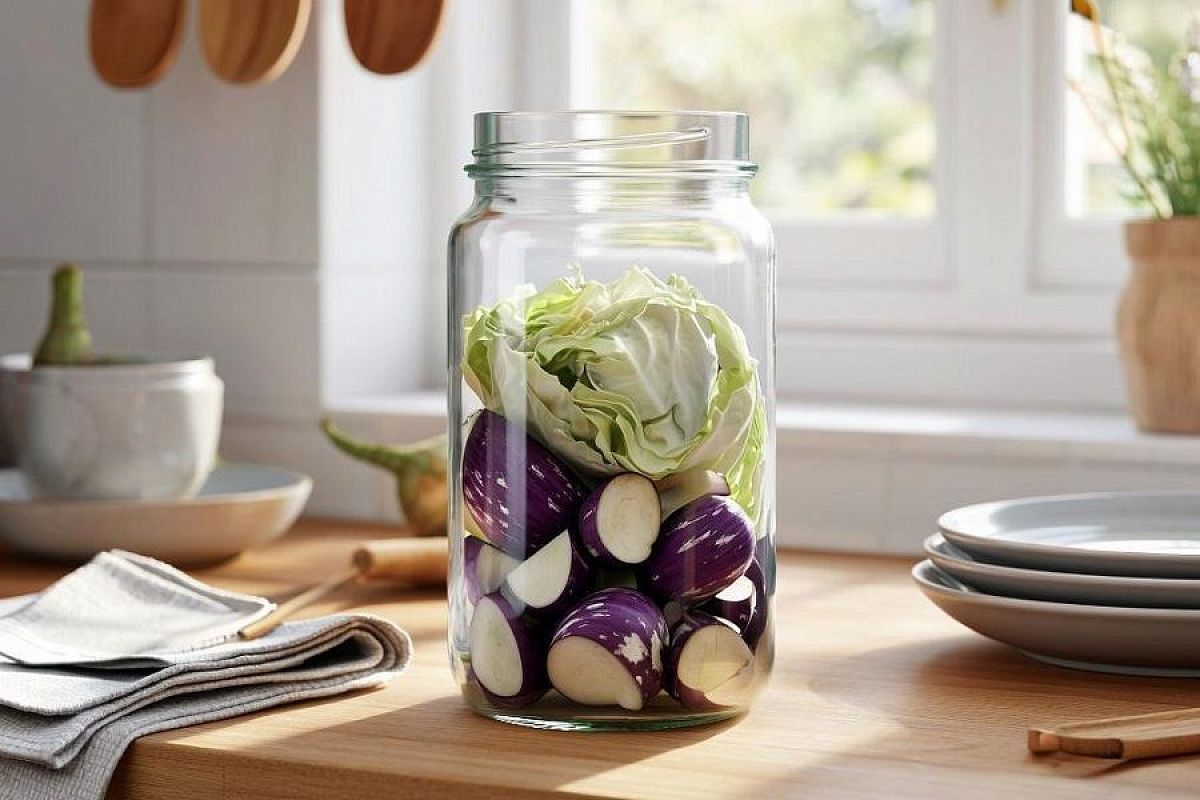 Баклажаны кусочками с капустой на зиму: простой рецепт от дачницы