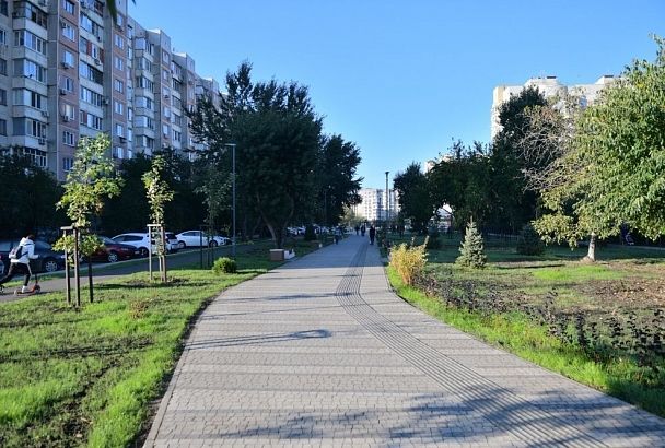 Завершено благоустройство Школьного бульвара в Юбилейном микрорайоне Краснодара