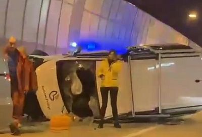В массовом ДТП в тоннеле по дороге на Красную Поляну пострадали два человека