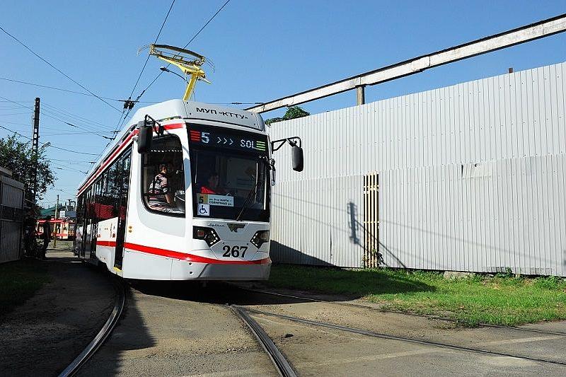 В Краснодаре на маршрут вышел новый трамвай