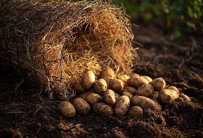 Метод вертикальной башни: как вырастить до 40 кг картофеля на 1 квадратном метре