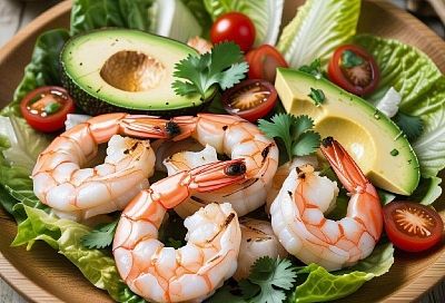 Салат с креветками и авокадо. Минимум моих усилий, максимум «вау» от гостей: трачу на приготовление 10 минут