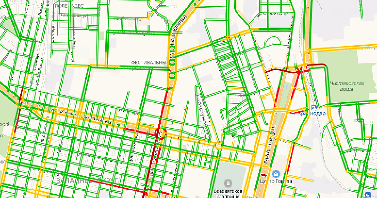 Карта пробок краснодара