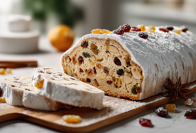 Настоящий дрезденский штоллен: пропитанный ромом, пряный и очень вкусный