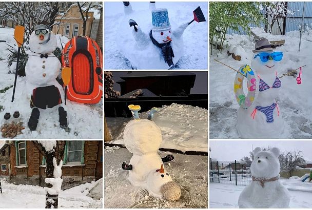 Десять самых необычных снеговиков Кубани